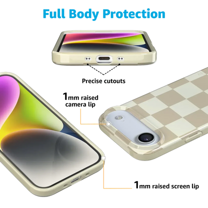 Fit Check | Neutral Checkerboard Case iPhone Case get.casely
