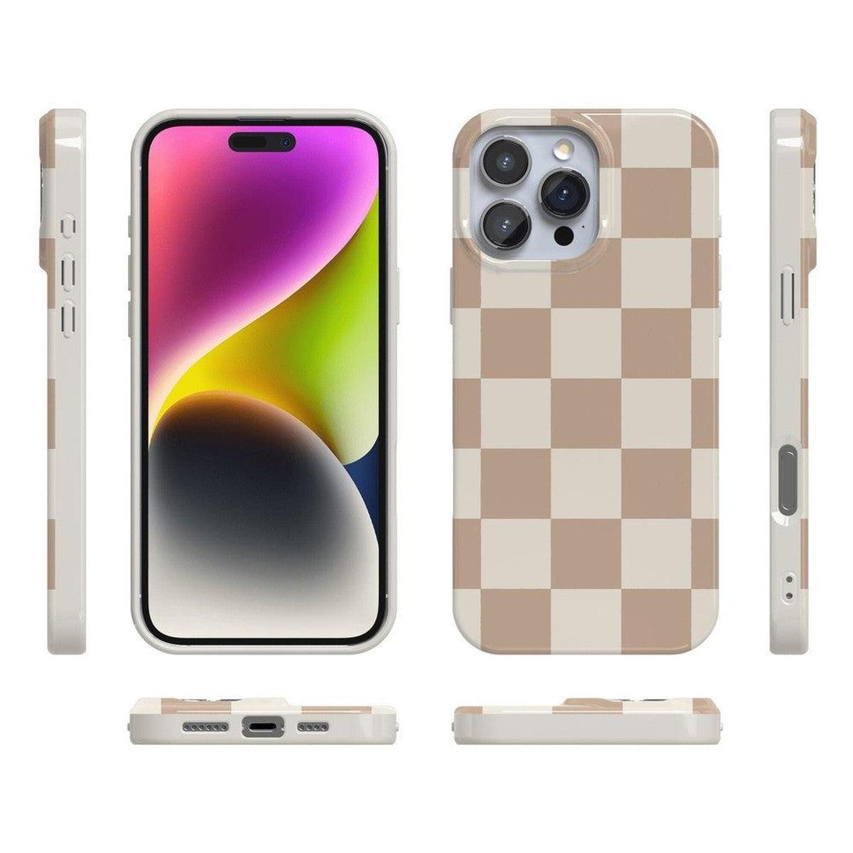 Fit Check | Neutral Checkerboard Case iPhone Case get.casely