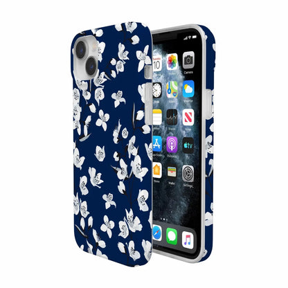 Floral Forest | Navy Cherry Blossom Floral Case iPhone Case get.casely