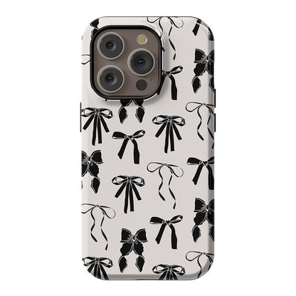 Goth Girlie | Black Bows Case Phone Case Casetry Essential + MagSafe® iPhone 14 Pro
