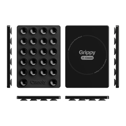 Grippy | Black Silicone Suction Phone Mount with MagSafe Grippy get.casely