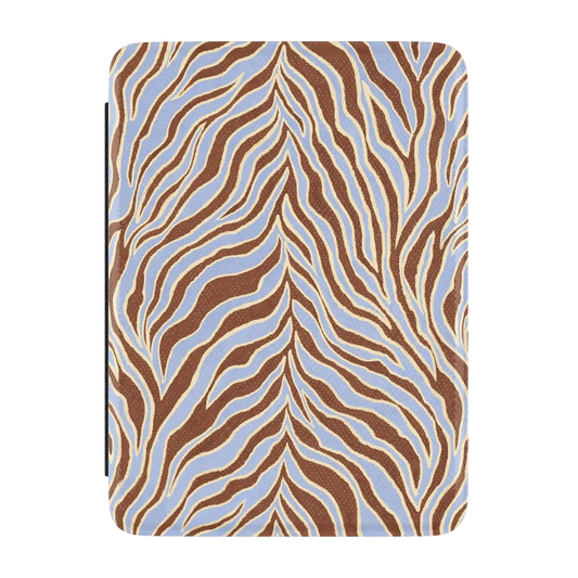 Untamed | Brown & Blue Zebra Kindle Case