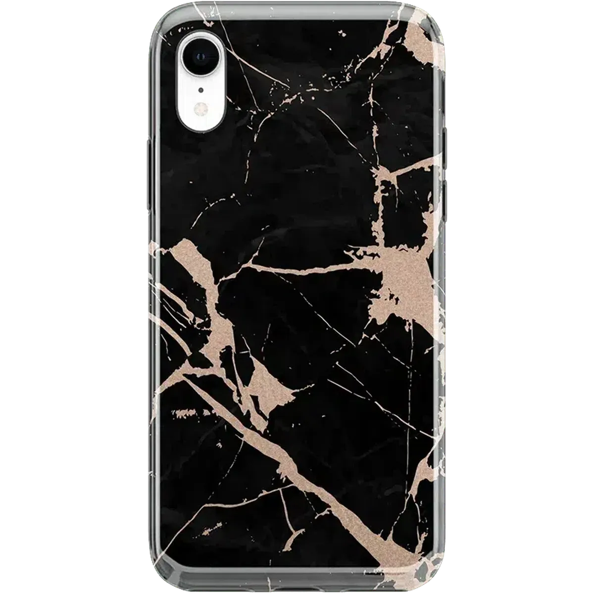 Hidden Gem | Rose Gold and Black Marble Case iPhone Case get.casely Classic iPhone XR