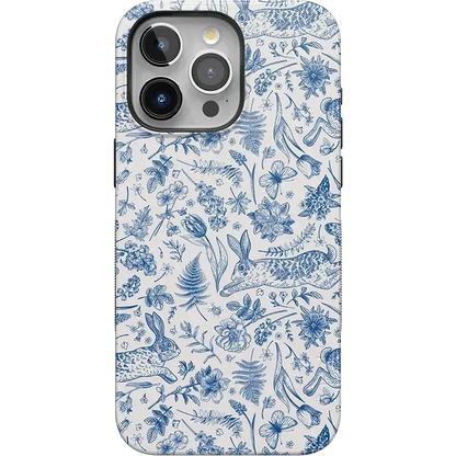 Hop & Bloom | Bunny Toile Case Phone Case Casetry Bold Flex + MagSafe® iPhone 15 Pro Max