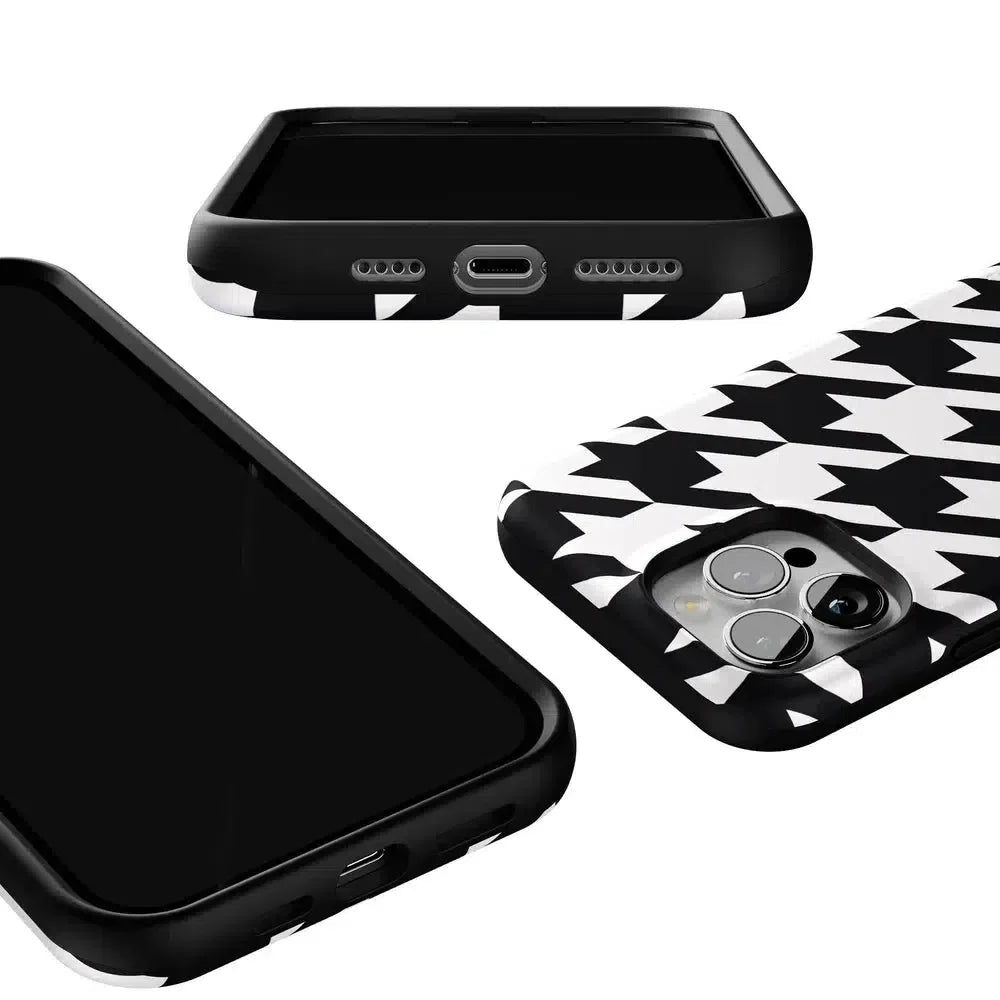 Houndstooth | High Contrast Design Case Phone Case Casetry