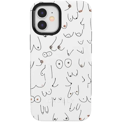 I'm With Her | Black & White Boobs Case iPhone Case get.casely Bold iPhone 12 Mini