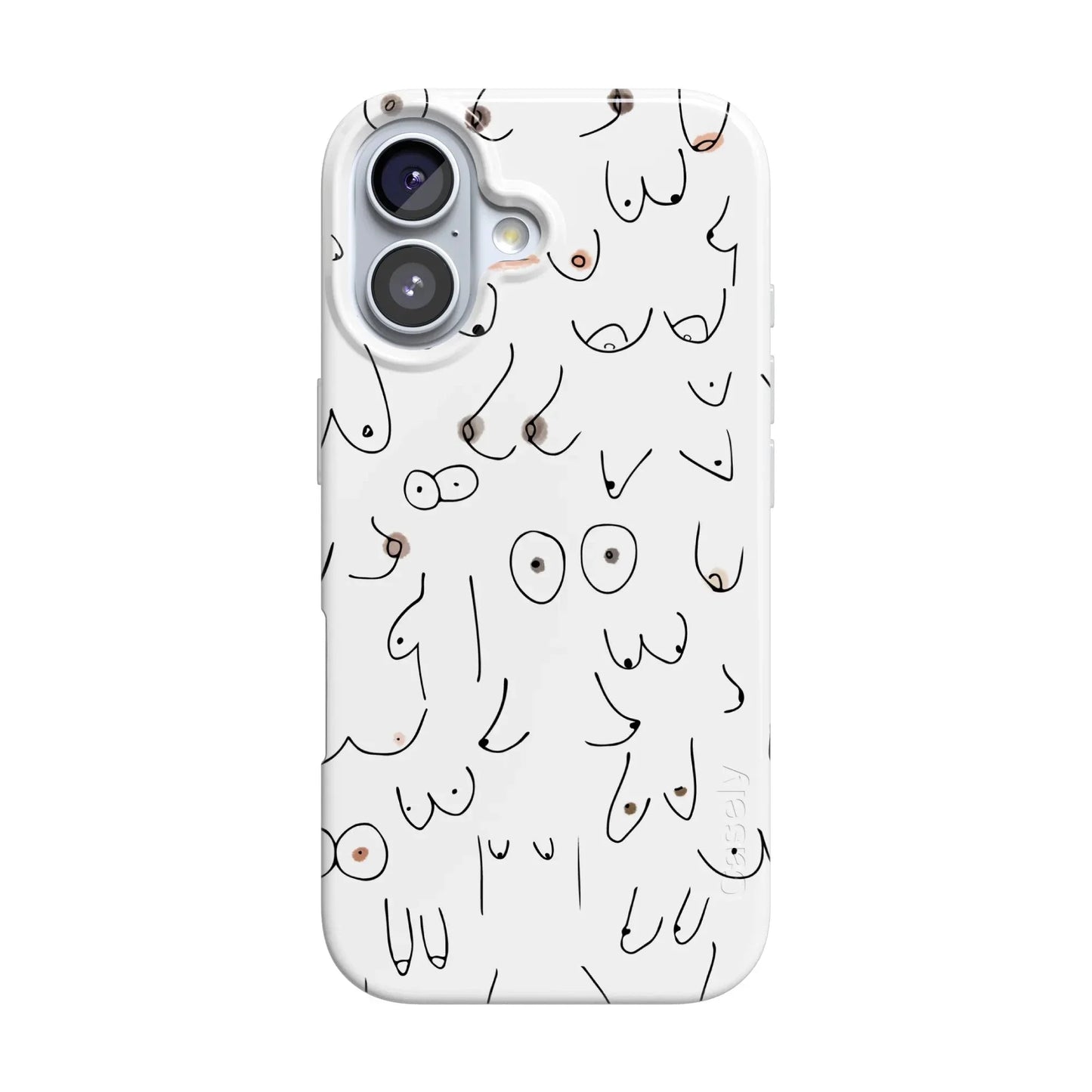 I'm With Her | Black & White Boobs Case iPhone Case get.casely Classic + MagSafe® iPhone 17