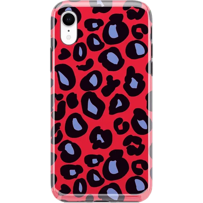 Into the Wild | Red & Blue Leopard Print Case iPhone Case get.casely Classic iPhone XR