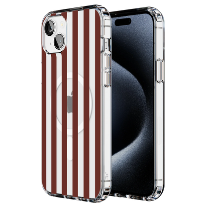Sunday in Brooklyn | Burgundy Stripes Case
