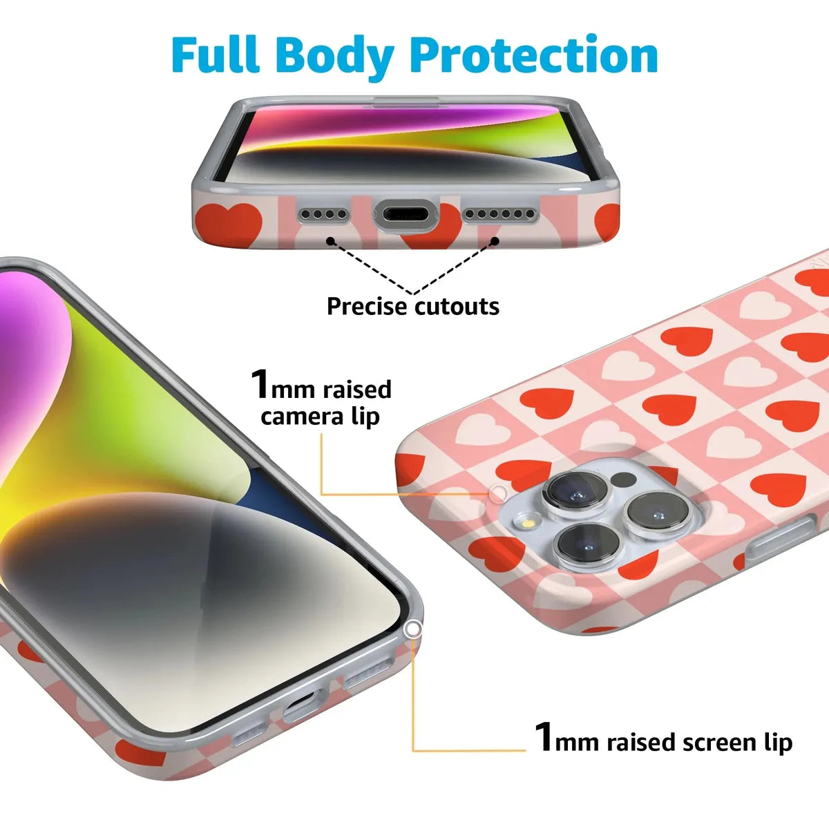 King of My Heart | Checkered Hearts Case Phone Case Casetry