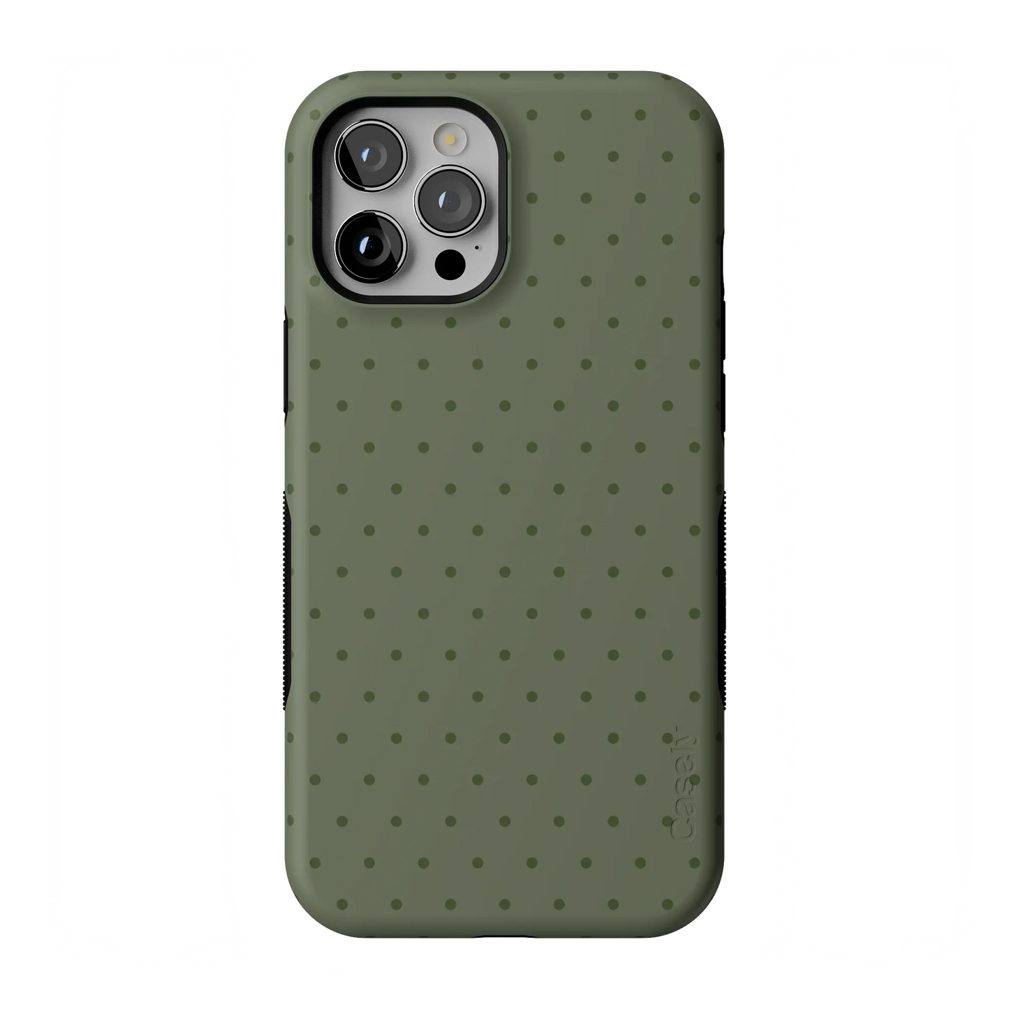 On the Dot | Olive Green Polka Dot Case - iPhone 12 Pro