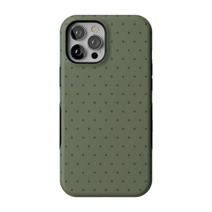 On the Dot | Olive Green Polka Dot Case - iPhone 12 Pro