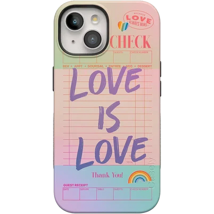 Love is Love | Guest Check Pride Case Phone Case Casetry Bold Flex + MagSafe® iPhone 15 Plus