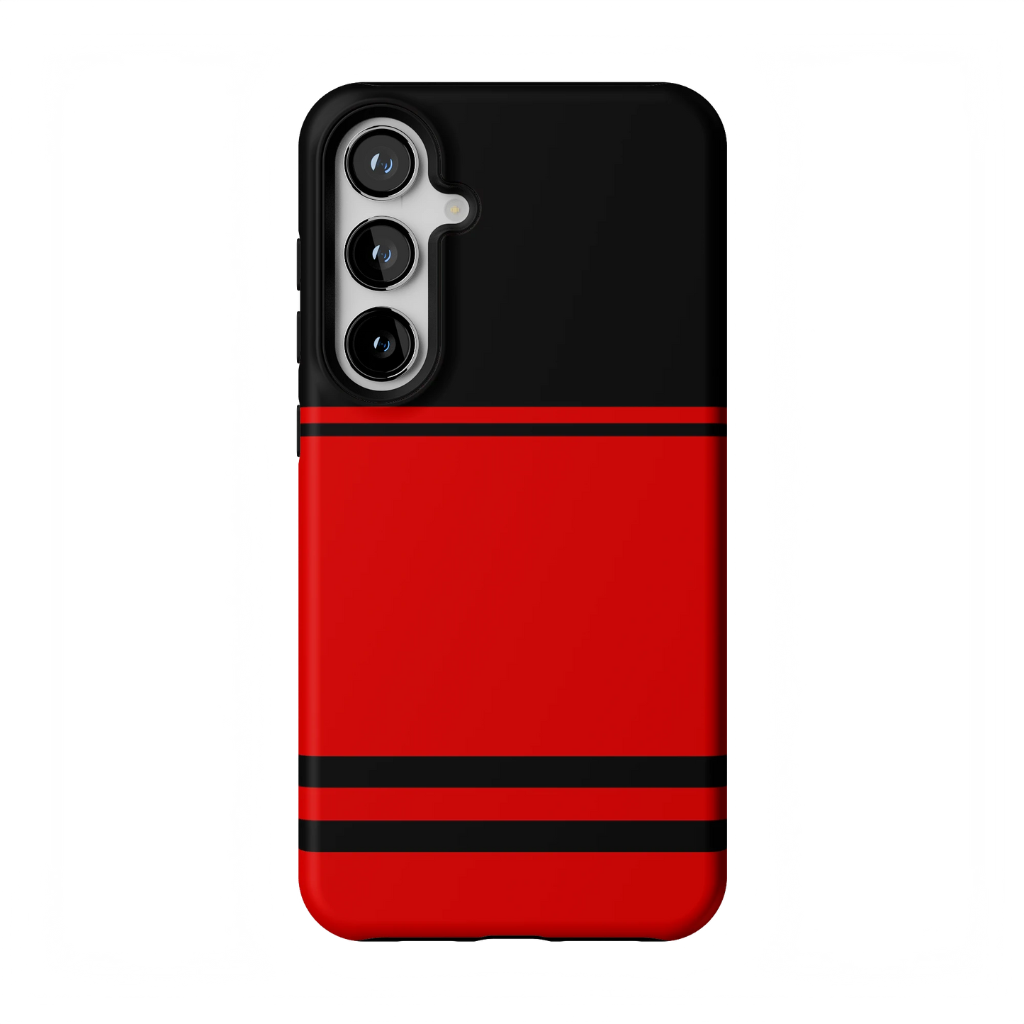 Go Canes | Black & Red Striped Case - Galaxy S24 Plus