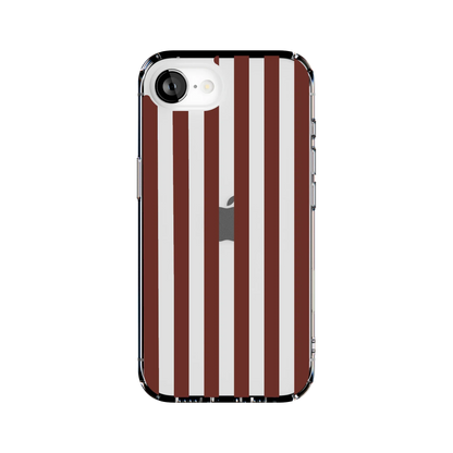 Sunday in Brooklyn | Burgundy Stripes Case - iPhone 16E