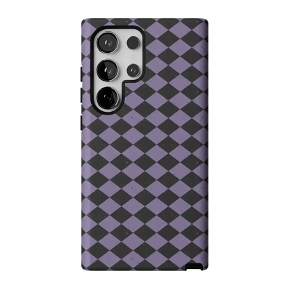 Midnight Hex | Purple Checkered Case Phone Case get.casely Essential Galaxy S24 Ultra