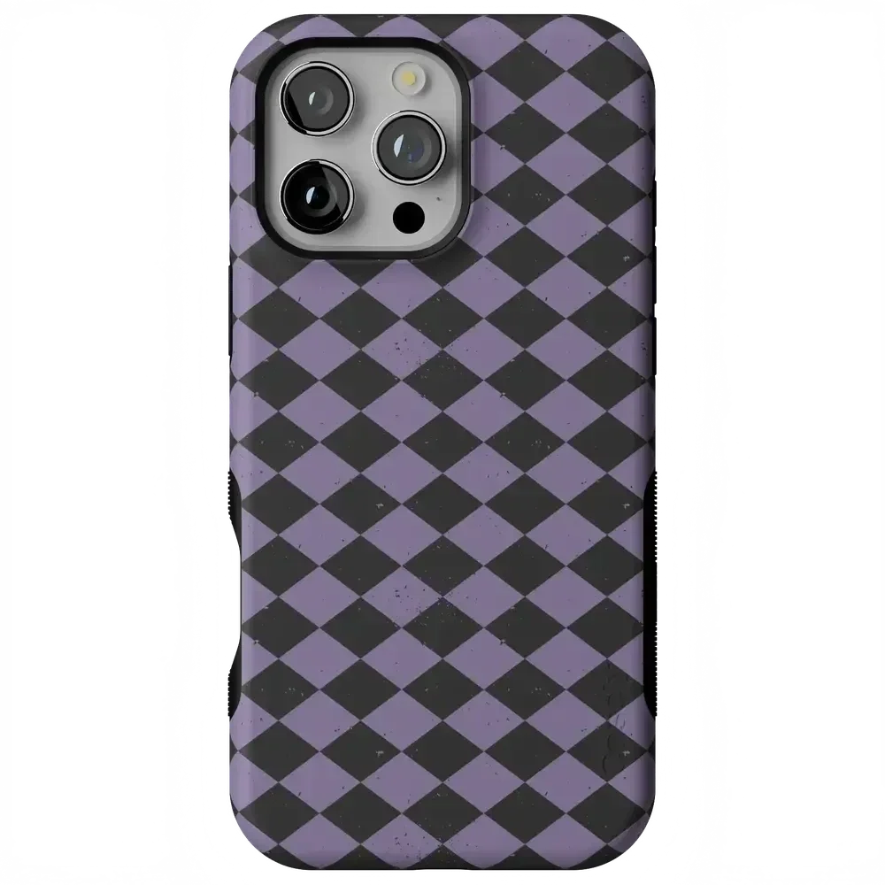 Midnight Hex | Purple Checkered Case Phone Case get.casely