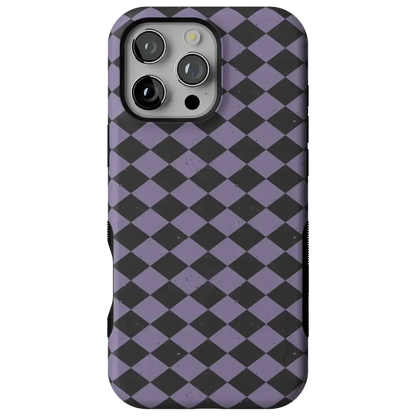 Midnight Hex | Purple Checkered Case Phone Case get.casely