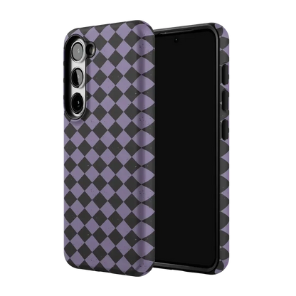 Midnight Hex | Purple Checkered Case Phone Case get.casely