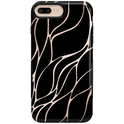Midnight Ride | Black and Gold Metallic Waves Case iPhone Case get.casely Bold iPhone 6/7/8 Plus