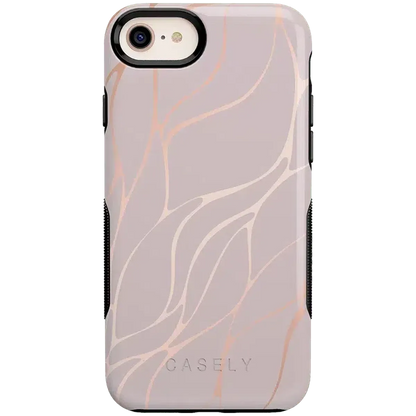 Midnight Ride | Pink and Gold Metallic Waves Case iPhone Case get.casely