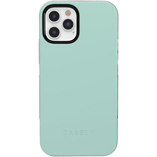 Mint Green on Pink | Ultra-Protective Bold Case iPhone Case get.casely Bold iPhone 12 Pro Max