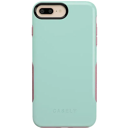 Mint Green on Pink | Ultra-Protective Bold Case iPhone Case get.casely Bold iPhone 6/7/8 Plus