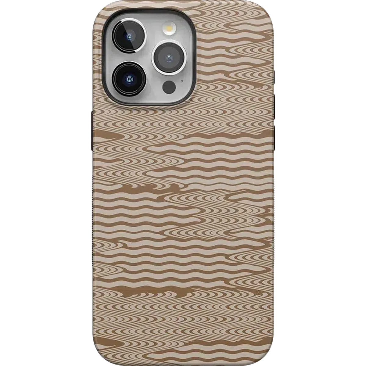 Mocha Ripple | Brown Waves Case iPhone Case get.casely Bold + MagSafe® iPhone 15 Pro Max
