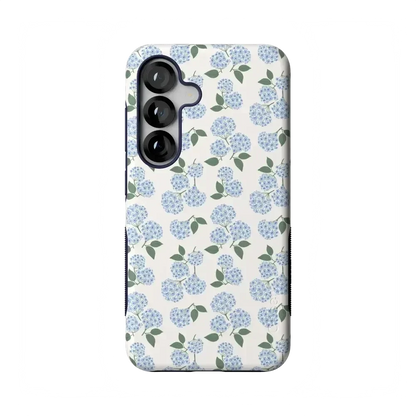 Nantucket Cottage | Blue Hydrangea Case iPhone Case get.casely Bold Flex + MagSafe® Galaxy S25