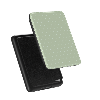 On the Dot | Green Polka Dot Kindle Case