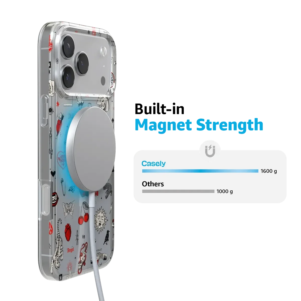 Not a Phase | Clear Flash Tattoo Case iPhone Case get.casely