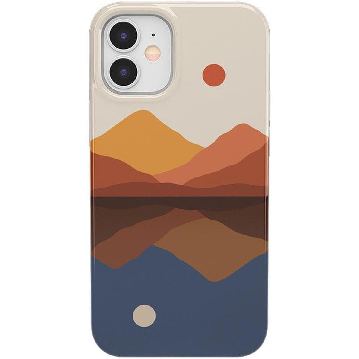 Opposites Attract | Day & Night Colorblock Mountains Case iPhone Case get.casely Classic iPhone 12