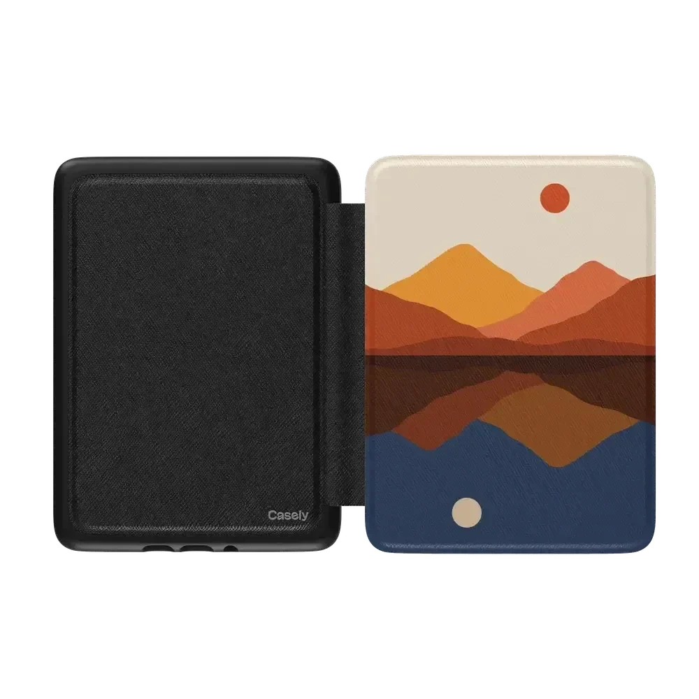 Opposites Attract | Day & Night Colorblock Mountains Kindle Case Kindle Case get.casely