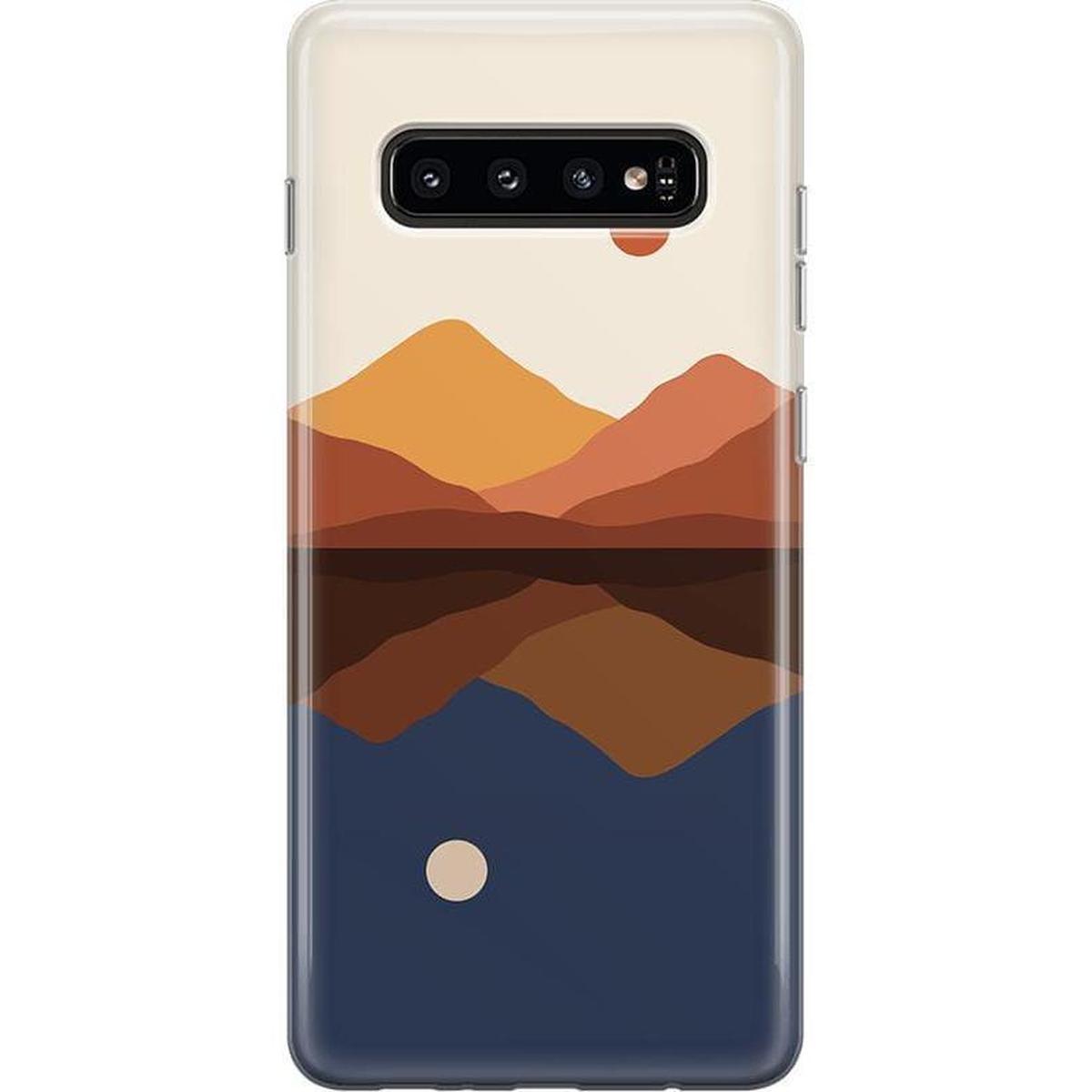 Opposites Attract | Day & Night Colorblock Mountains Samsung Case Samsung Case get.casely