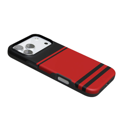 Storm Warning | Black & Red Stripes Case