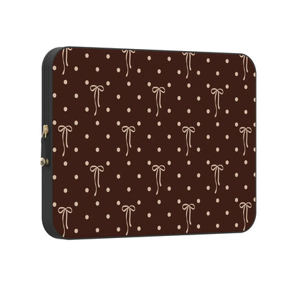 Teddy Bows | Brown Polka Dot Laptop Case