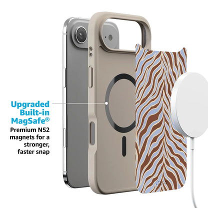 Untamed | Brown & Blue Zebra Case