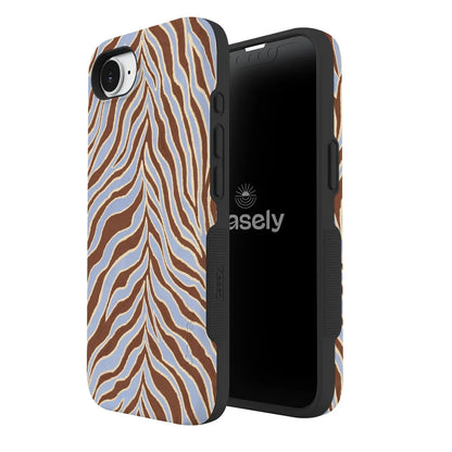 Untamed | Brown & Blue Zebra Case
