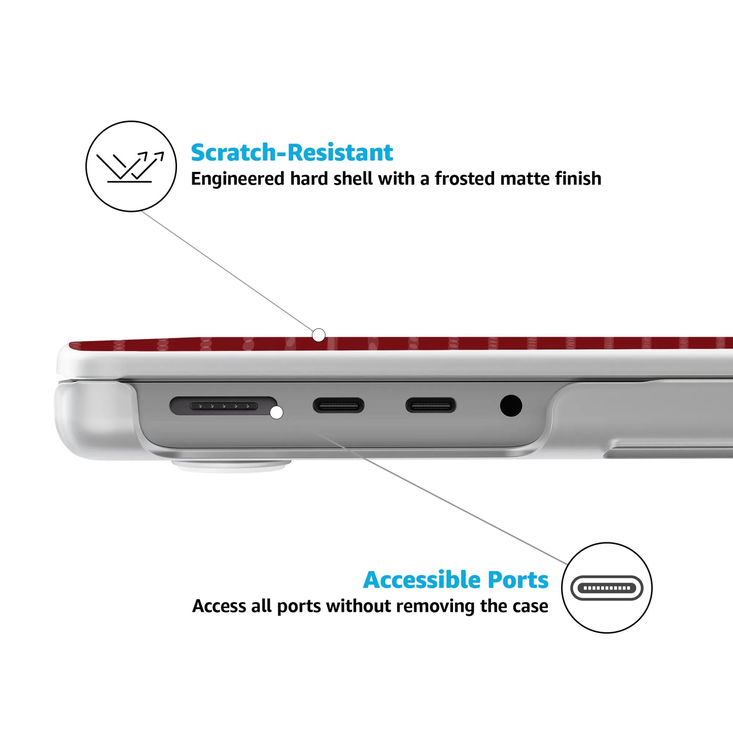 On the Dot | Maroon Polka Dot Laptop Shell