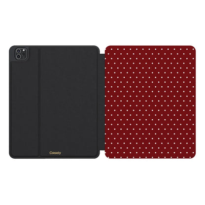 On the Dot | Maroon Polka Dot iPad Case