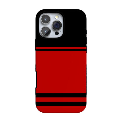 Go Canes | Black & Red Striped Case - iPhone 16 Pro
