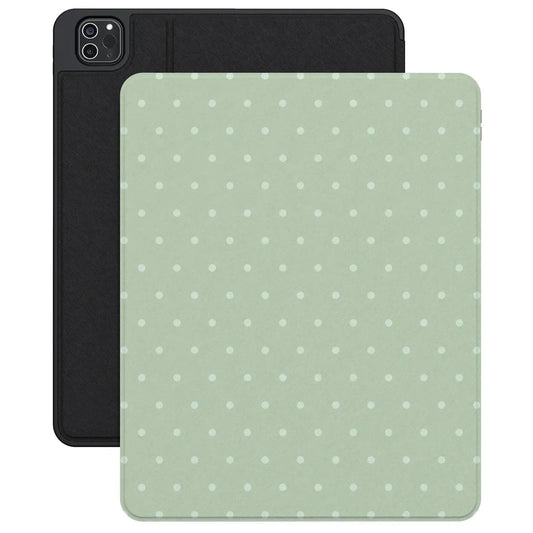 On the Dot | Green Polka Dot iPad Case