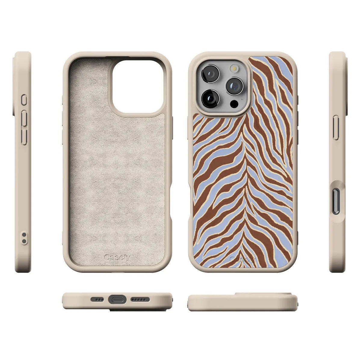 Untamed | Brown & Blue Zebra Case