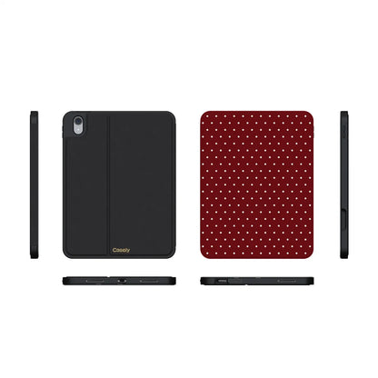 On the Dot | Maroon Polka Dot iPad Case