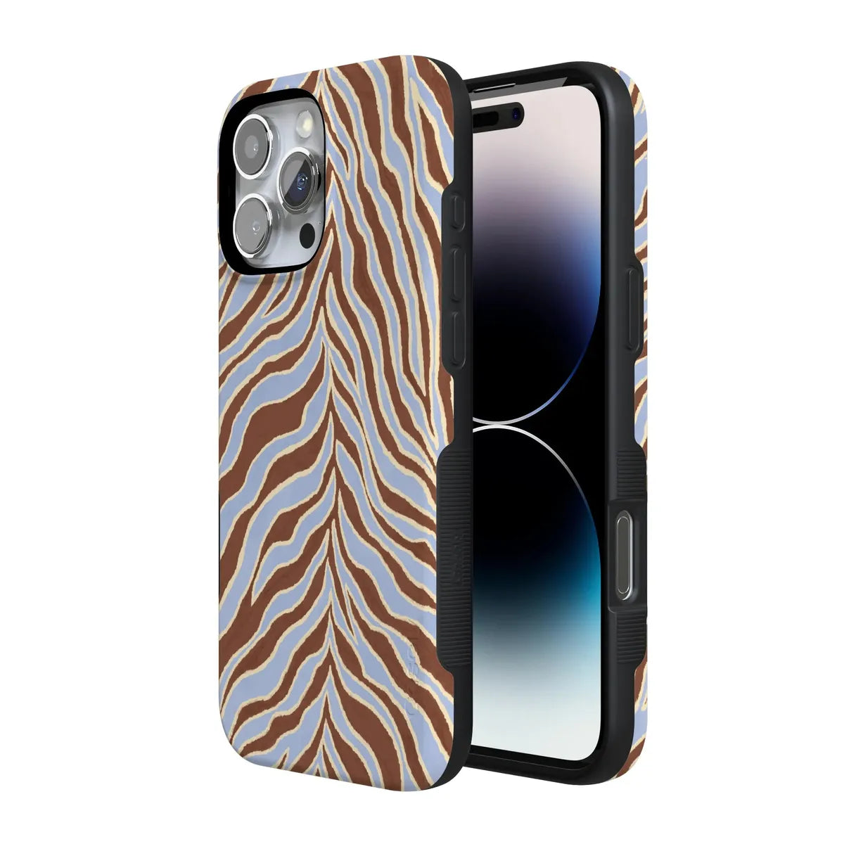 Untamed | Brown & Blue Zebra Case
