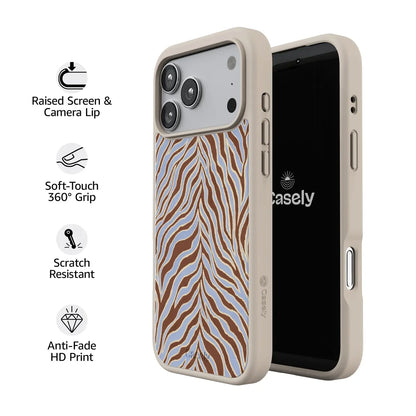 Untamed | Brown & Blue Zebra Case