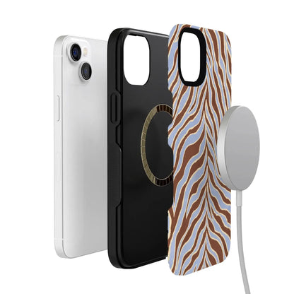 Untamed | Brown & Blue Zebra Case