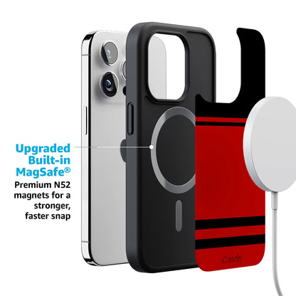 Storm Warning | Black & Red Stripes Case