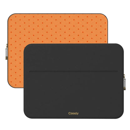 On the Dot | Orange Polka Dot Laptop Case