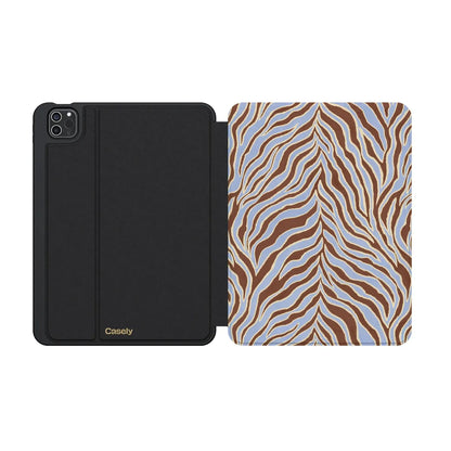 Untamed | Brown & Blue Zebra iPad Case